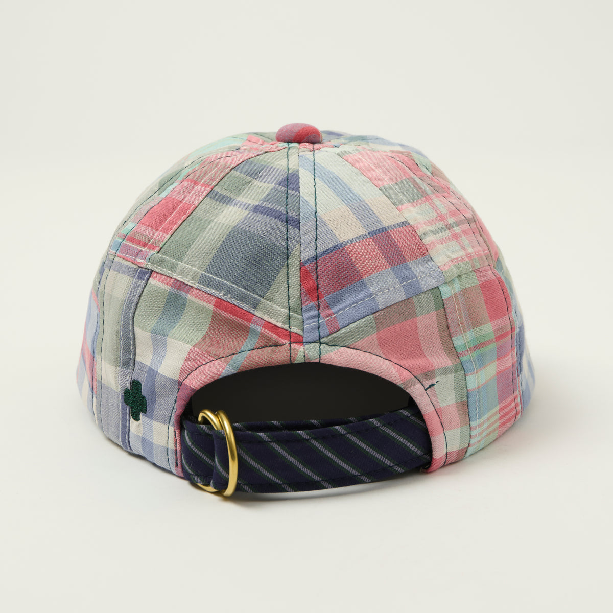 Beams Plus 6-Panel Patchwork Madras Baseball Cap - Pink