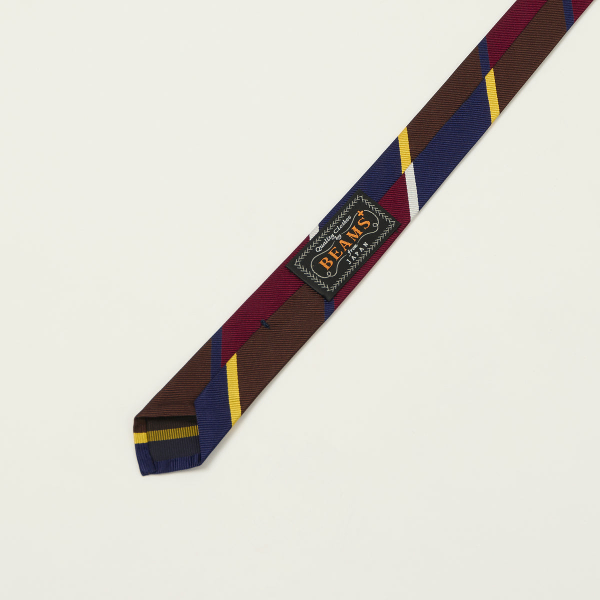 Beams Plus Preppy Striped Tie - Navy/Burgundy