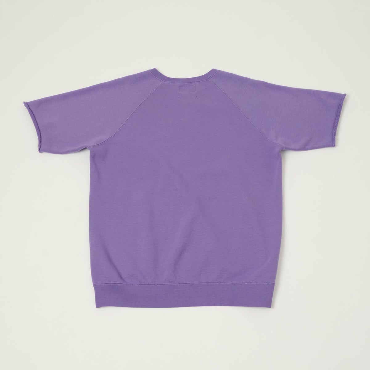 Beams Plus Cut Off Sleeve Raglan Sweatshirt - Purple