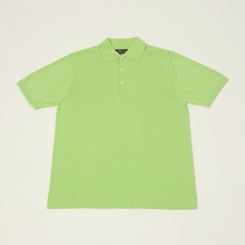 Beams Plus Lightweight Knit Polo Shirt - Light Green