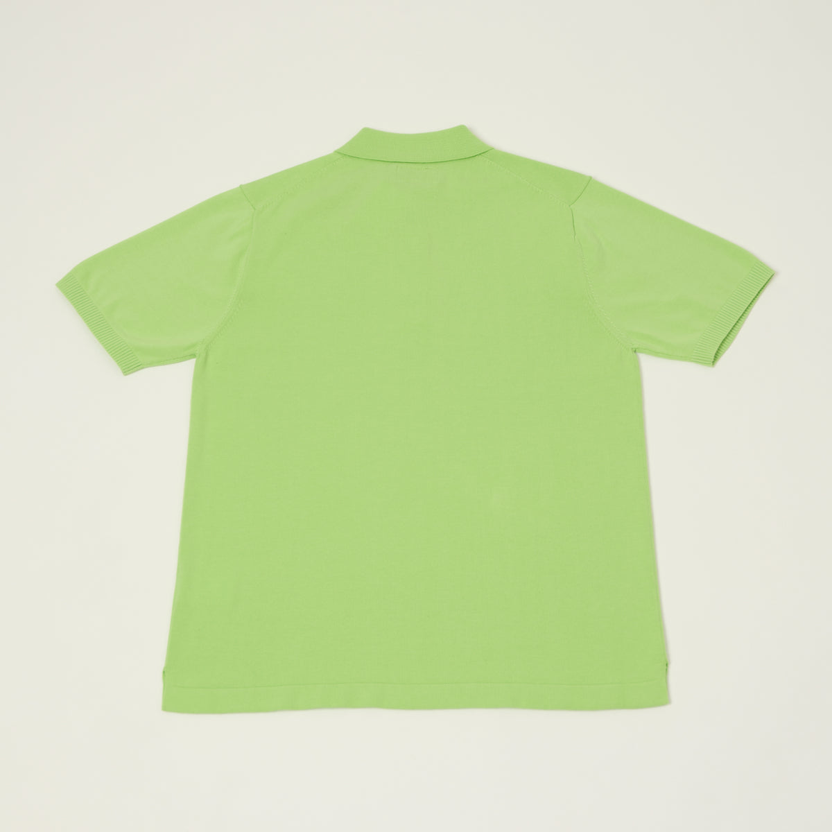 Beams Plus Lightweight Knit Polo Shirt - Light Green