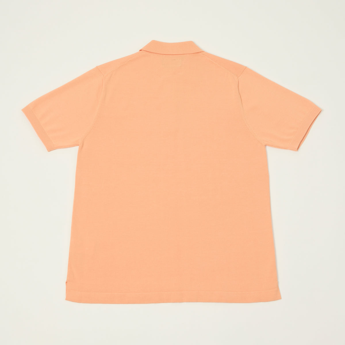 Beams Plus Lightweight Knit Polo Shirt - Orange