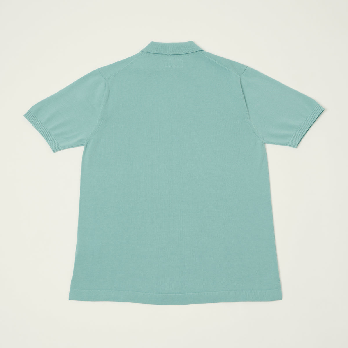 Beams Plus Lightweight Knit Polo Shirt - Turquoise