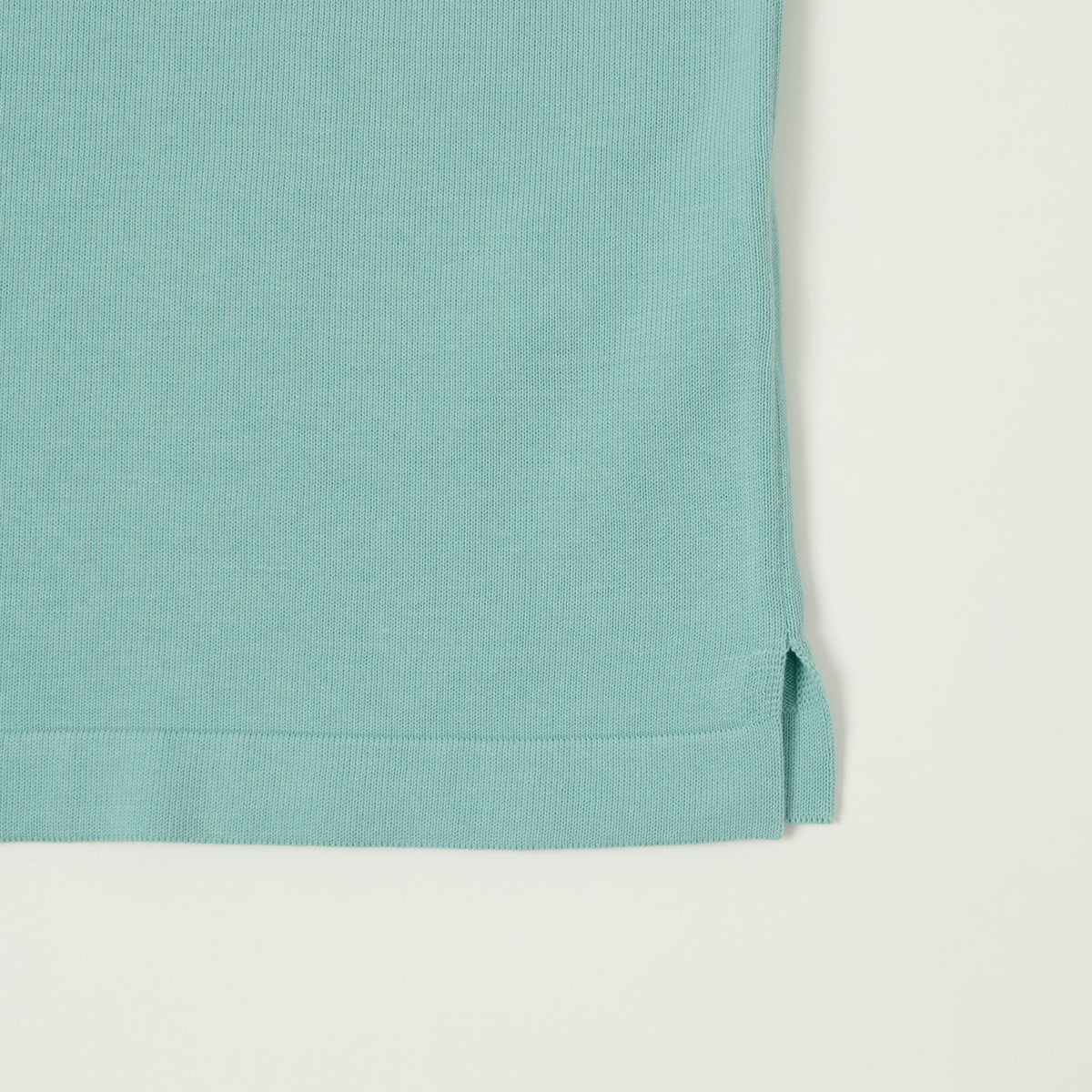 Beams Plus Lightweight Knit Polo Shirt - Turquoise
