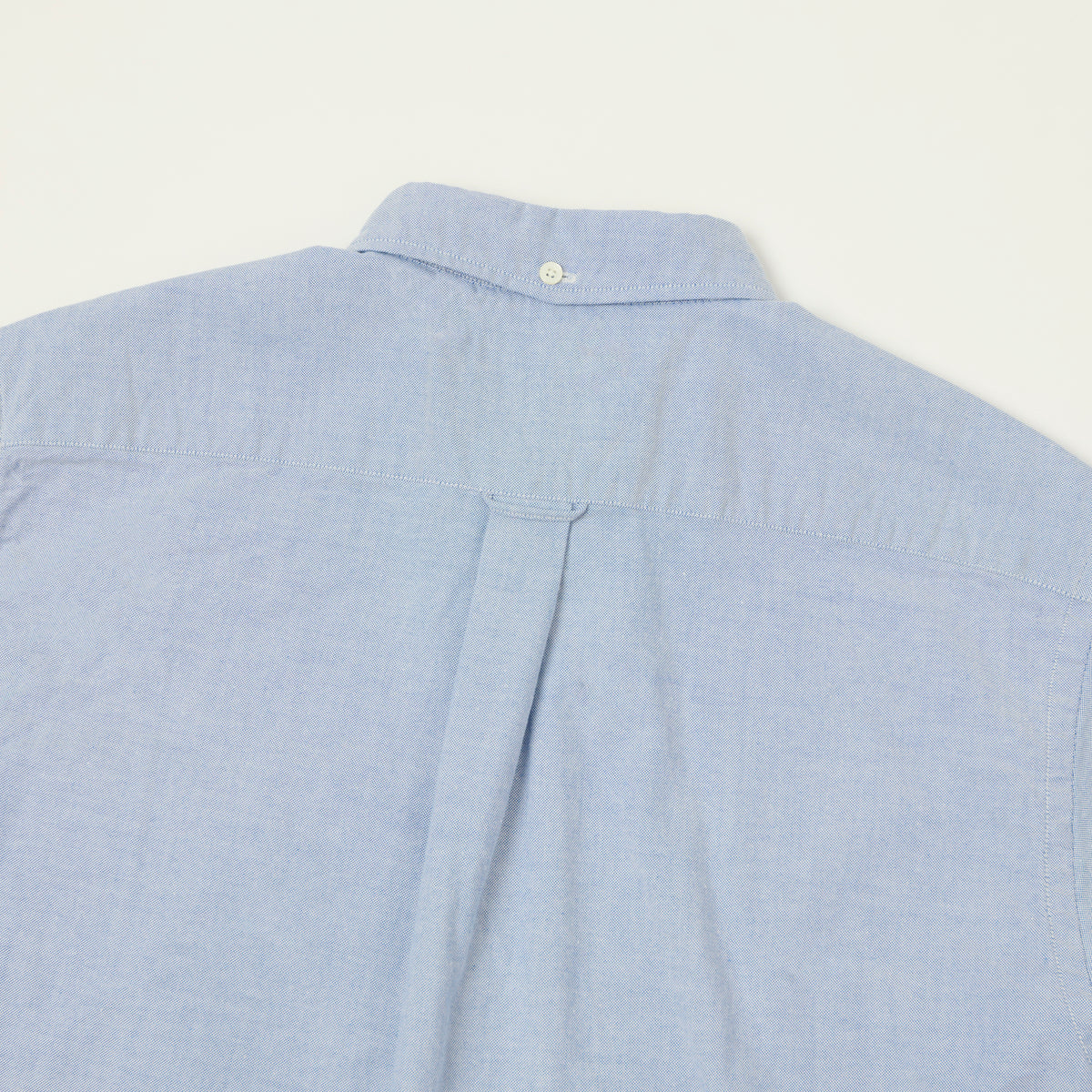 Beams Plus Button Down Short Sleeve Oxford Shirt - Sax