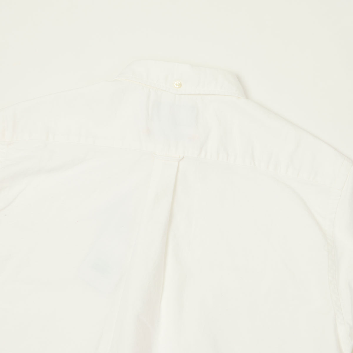Beams Plus Button Down Short Sleeve Oxford Shirt - White