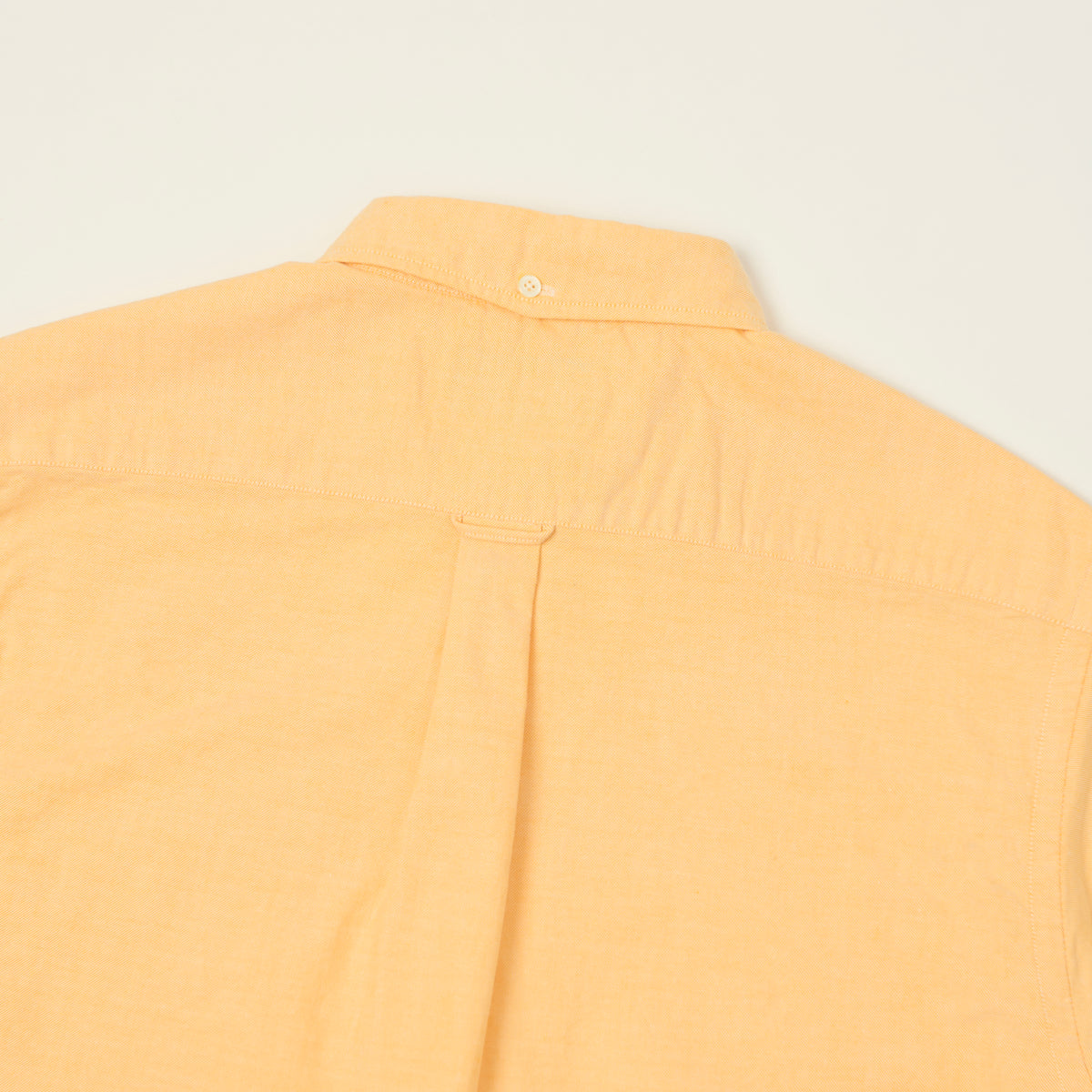 Beams Plus Button Down Short Sleeve Oxford Shirt - Yellow