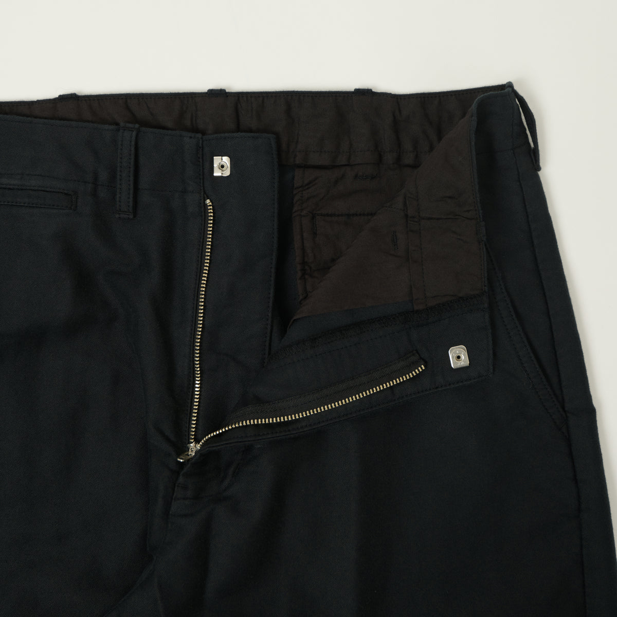 Beams Plus Cotton-Silk Sateen Work Trousers - Black