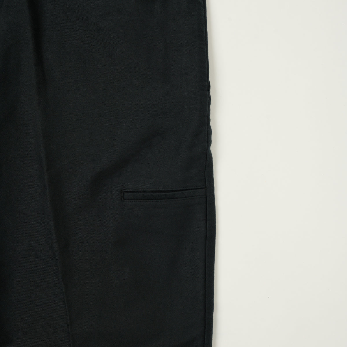 Beams Plus Cotton-Silk Sateen Work Trousers - Black