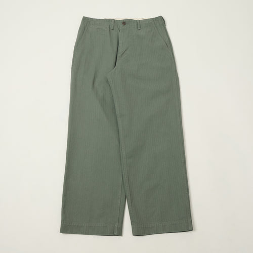 Beams Plus Herringbone Twill Chinos - Sage