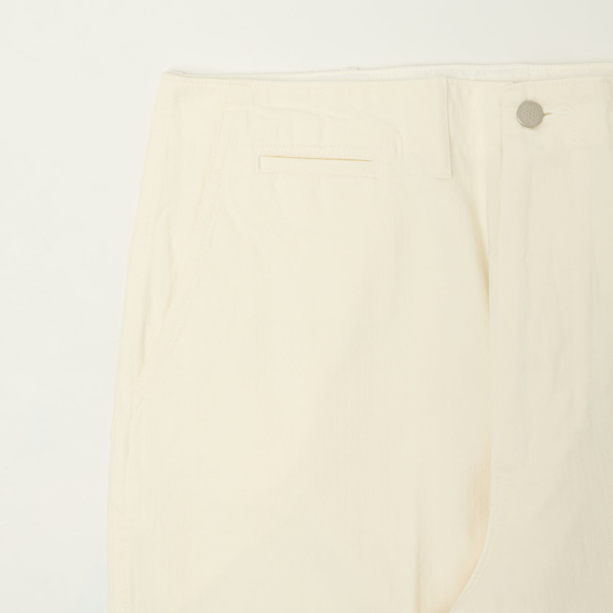 Beams Plus Herringbone Twill Chinos - White