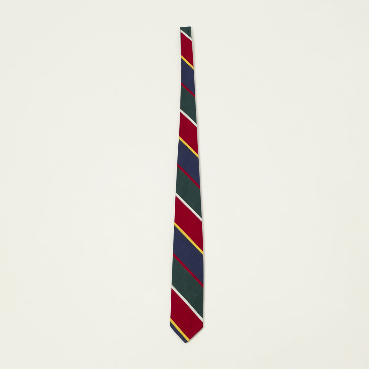Beams Plus Regimental Preppy Stripe Tie - Red/Navy/Green