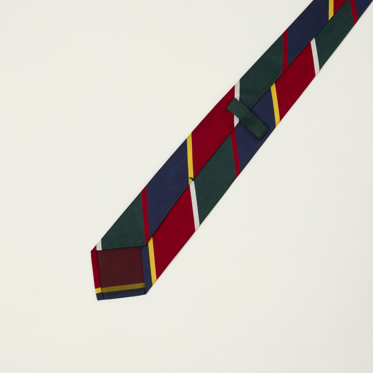 Beams Plus Regimental Preppy Stripe Tie - Red/Navy/Green