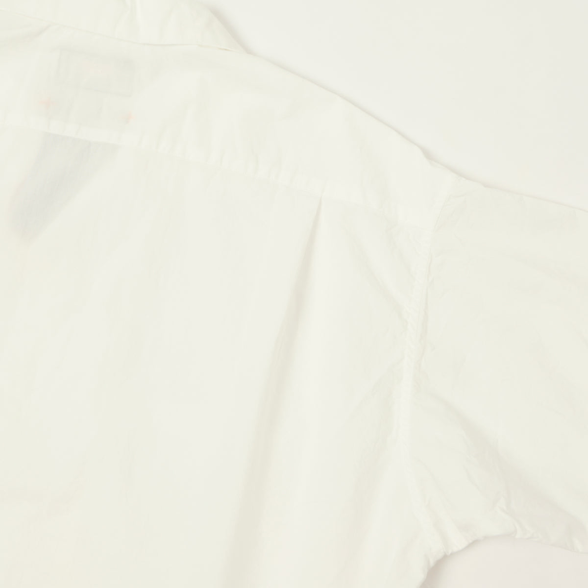 Beams Plus Open Collar Short Sleeve Peruvian Pima Shirt - White