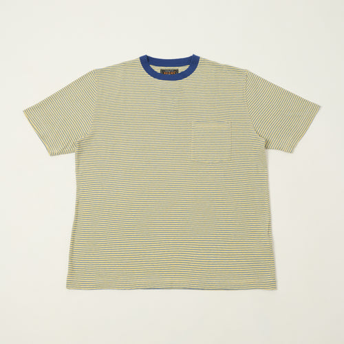 Beams Plus Stripe Pocket T-Shirt - Yellow