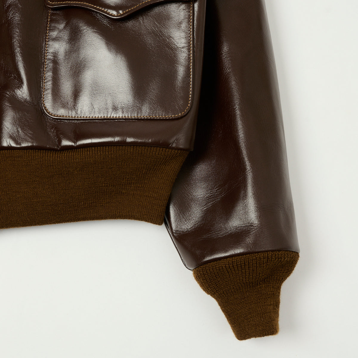 Buzz Rickson's A-2 'Rough Wear' Leather Flight Jacket - Brown