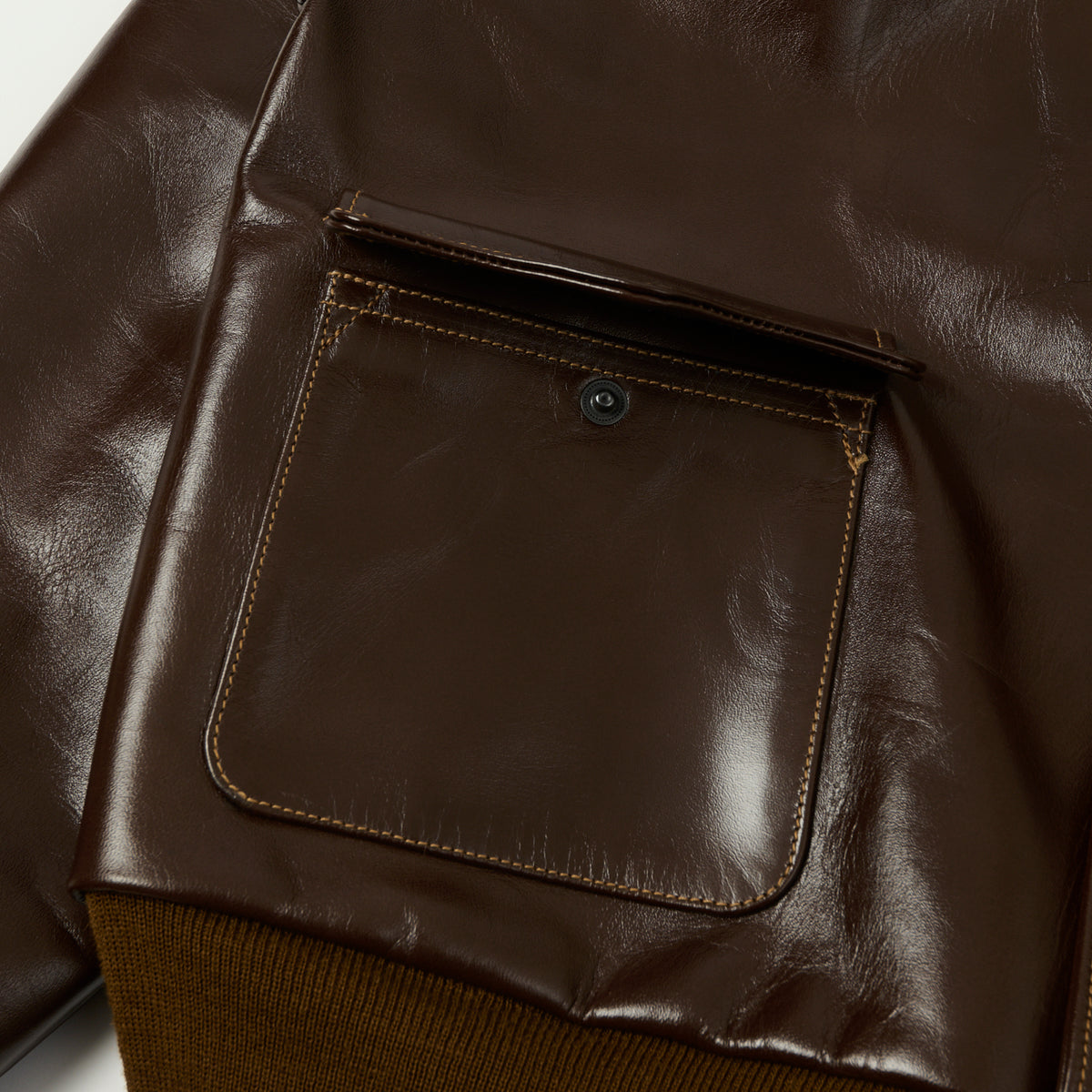 Buzz Rickson's A-2 'Rough Wear' Leather Flight Jacket - Brown