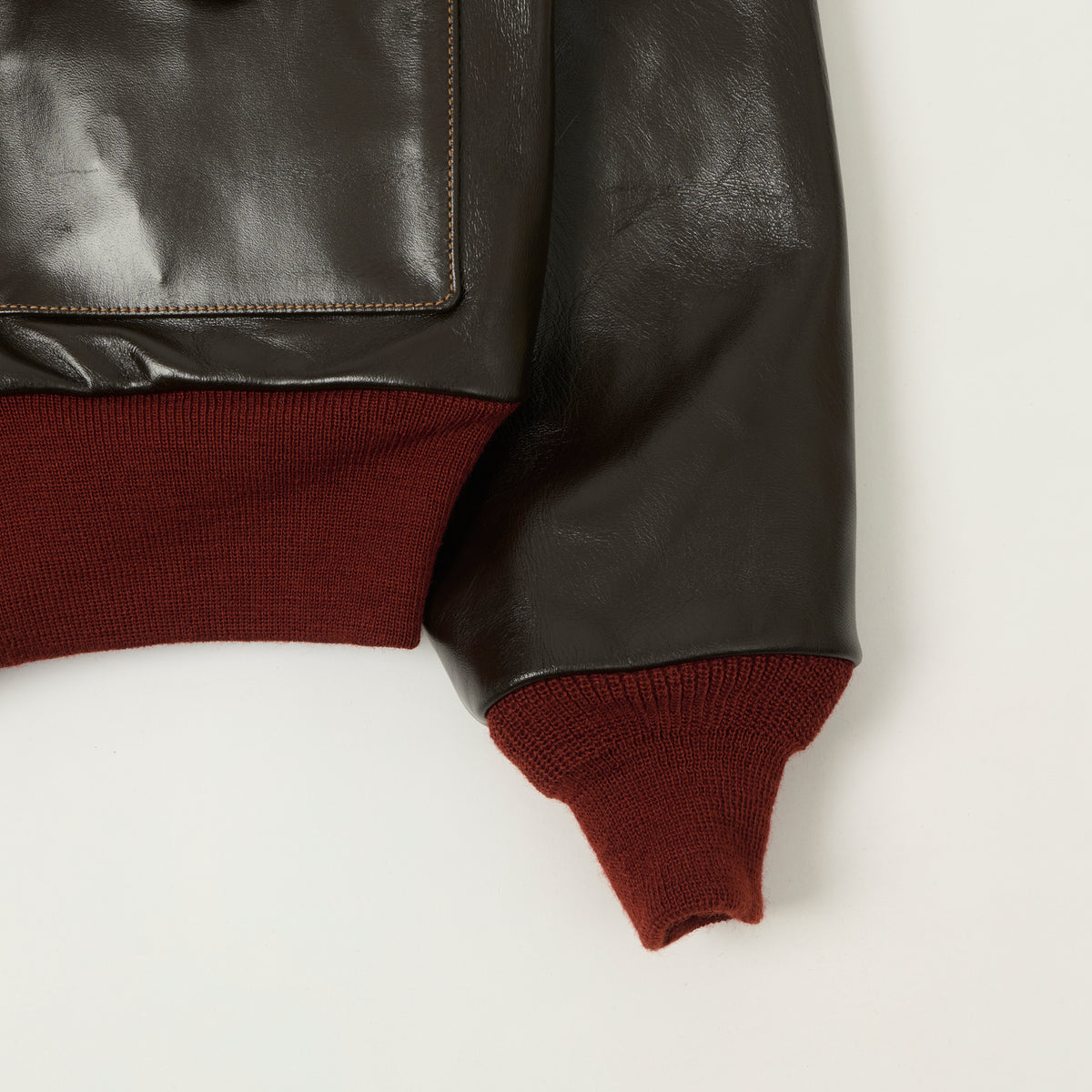Buzz Rickson's A-2 'A.C.Contract' Leather Flight Jacket - Dark Brown
