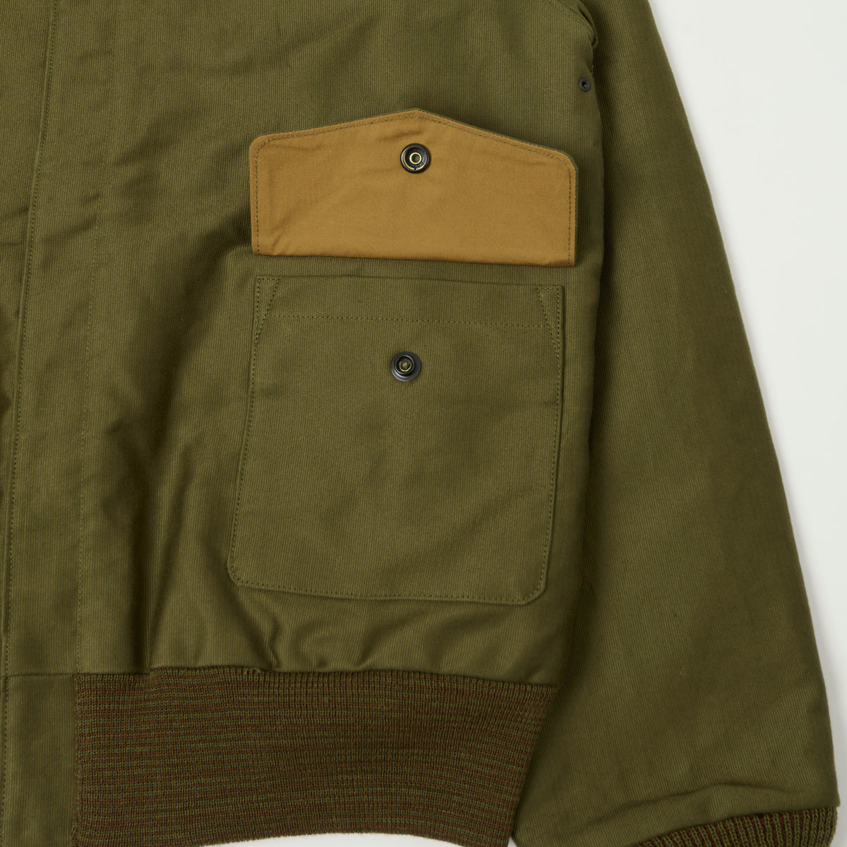 Buzz Rickson's 'Aviation Associates' Jungle Cloth A-2 Flight Jacket - Olive