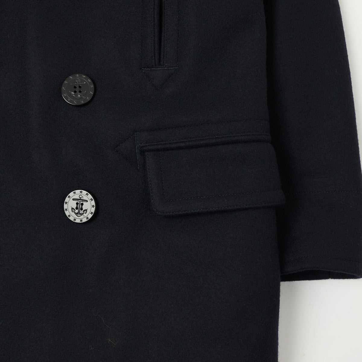 Buzz Rickson's U.S. Navy Long Pea Coat - Navy
