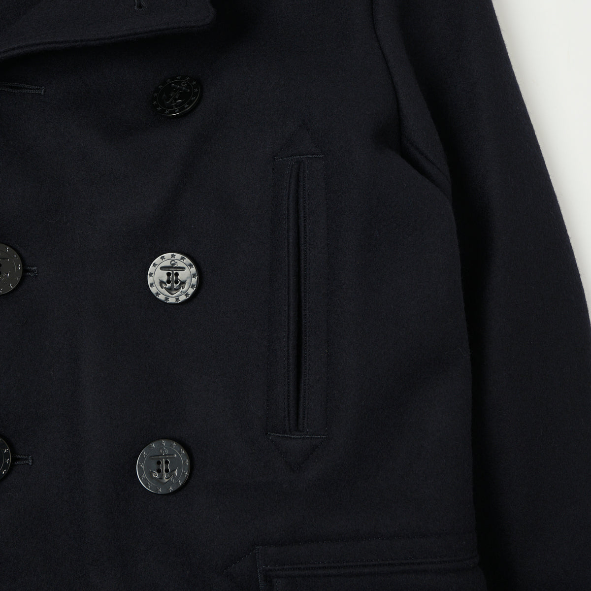 Buzz Rickson's U.S. Navy Long Pea Coat - Navy