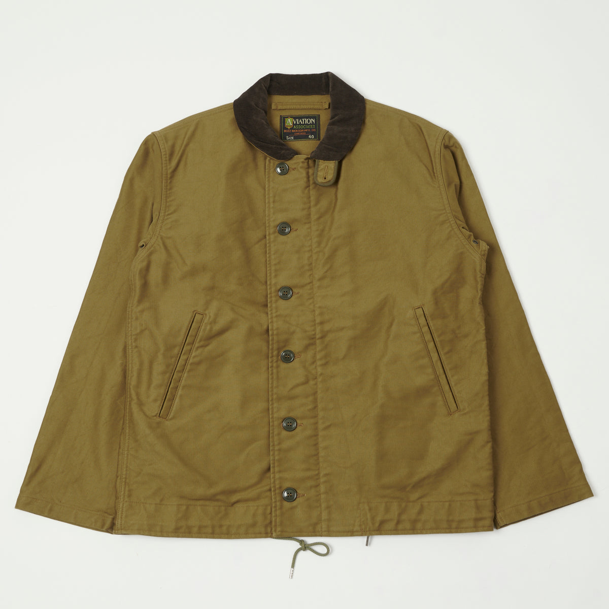 Buzz Rickson's ‘Aviation Associates’ N-1 Civilian Model Deck Jacket - Khaki