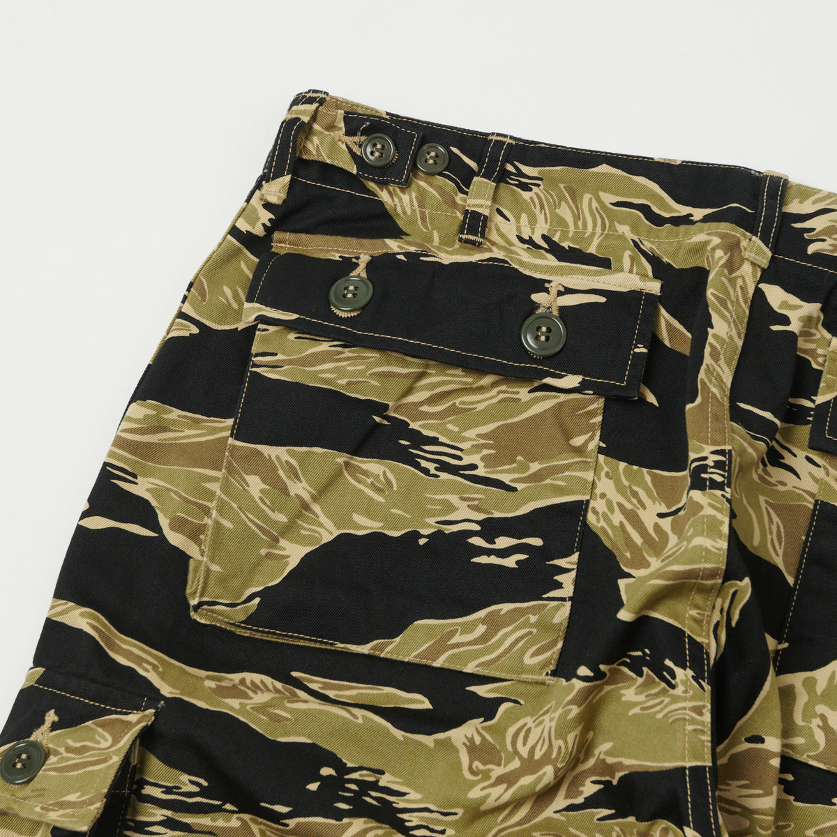 Buzz Rickson's Gold Tiger Stripe Camo Trouser - Black