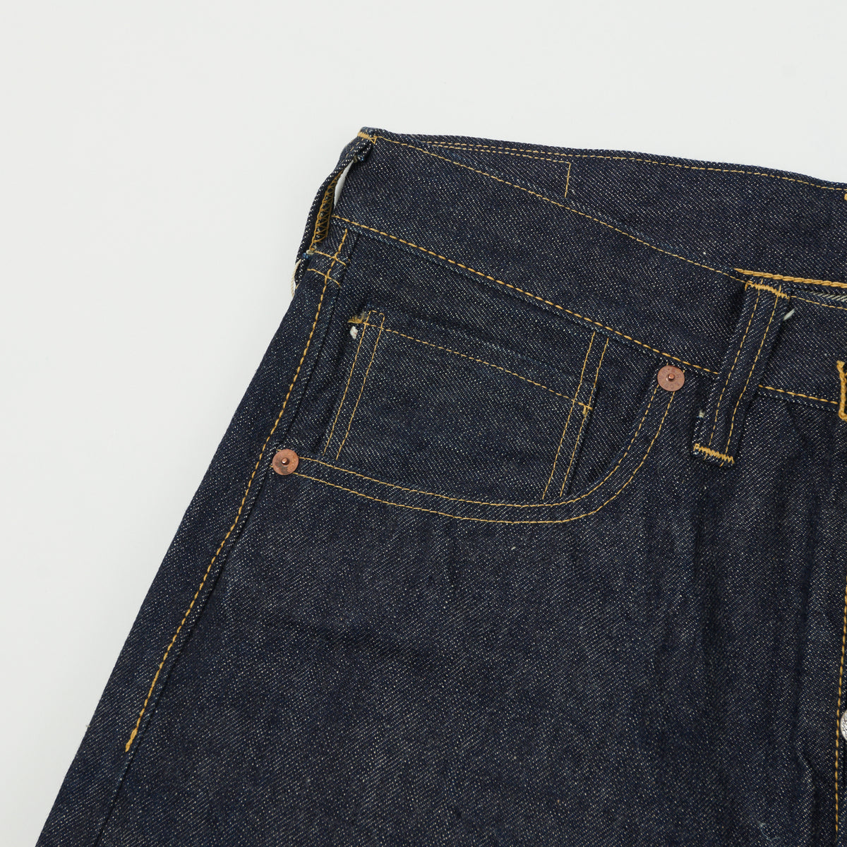 Buzz Rickson's WWII 'Waist Overall' 13.6oz Loose Straight Jean - Raw
