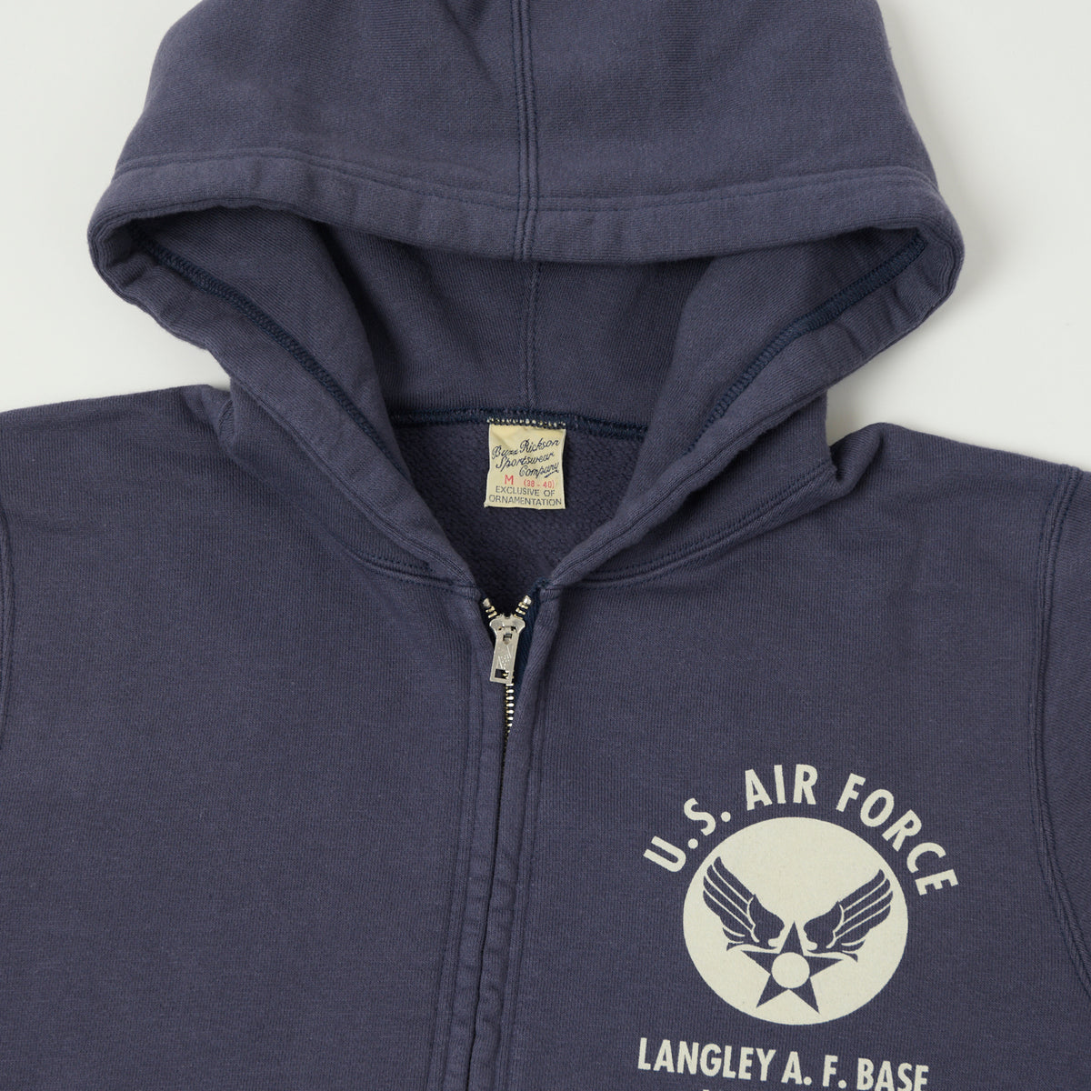 Buzz Rickson's U.S.A.F Full Zip Sweat Parka - Navy