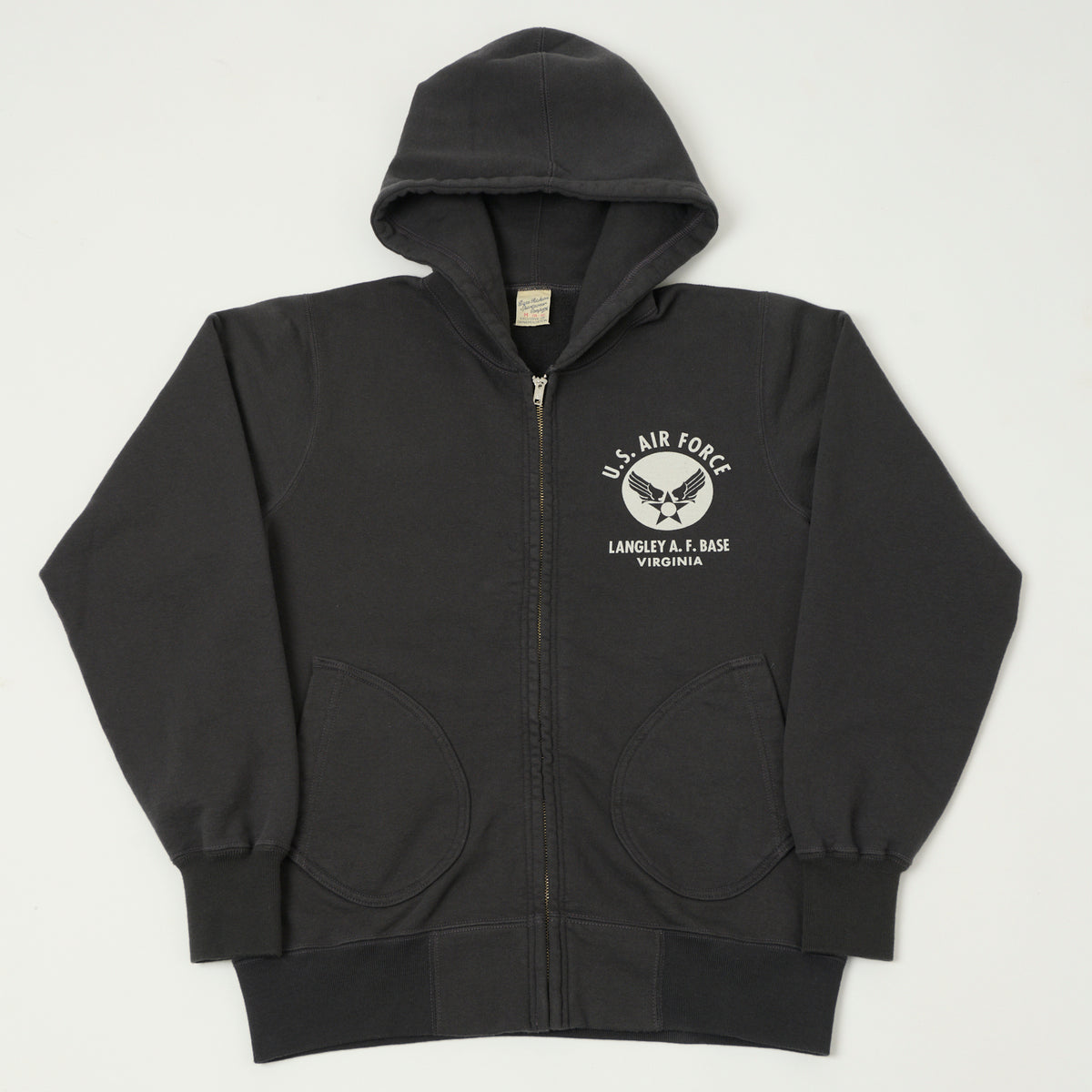 Buzz Rickson's U.S.A.F Full Zip Sweat Parka - Black