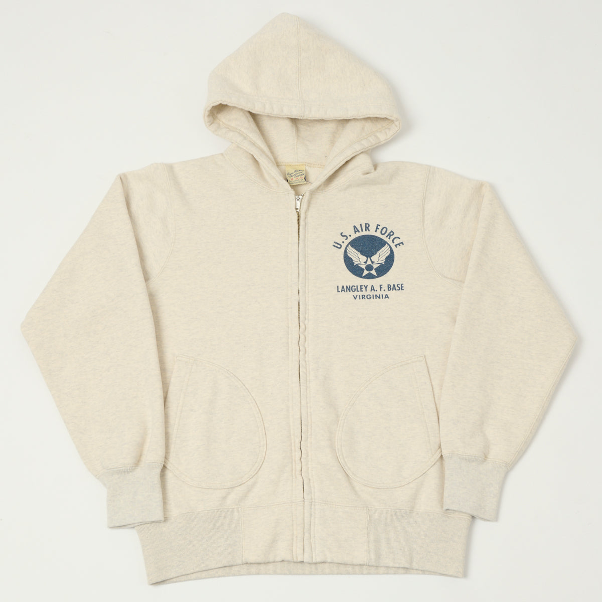 Buzz Rickson's U.S.A.F Full Zip Sweat Parka - Oatmeal