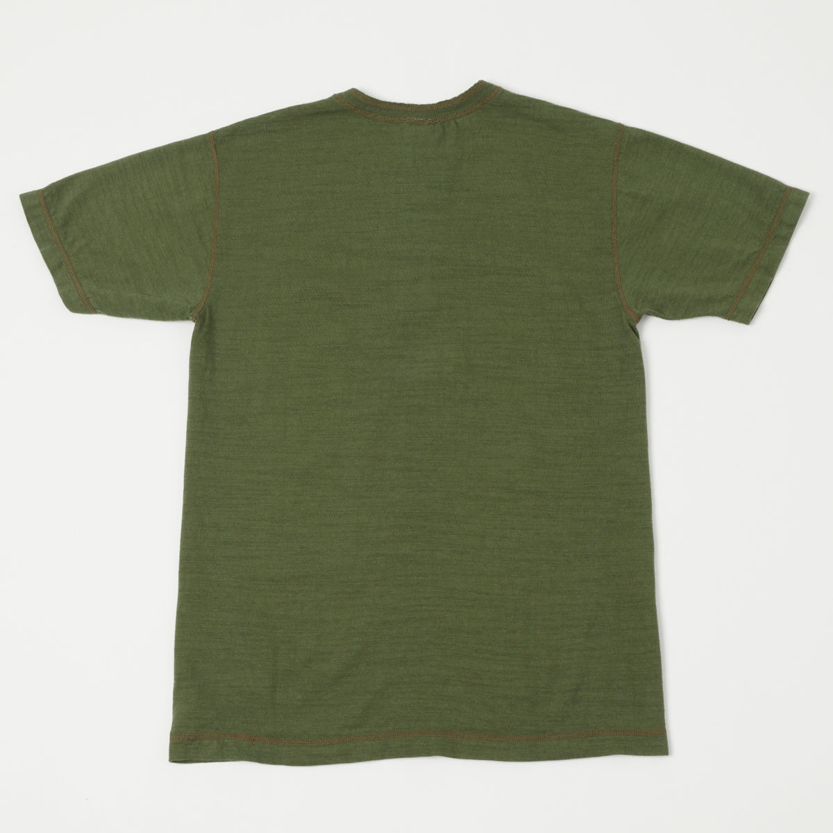 Buzz Rickson's Slub Henley T-Shirt - Olive