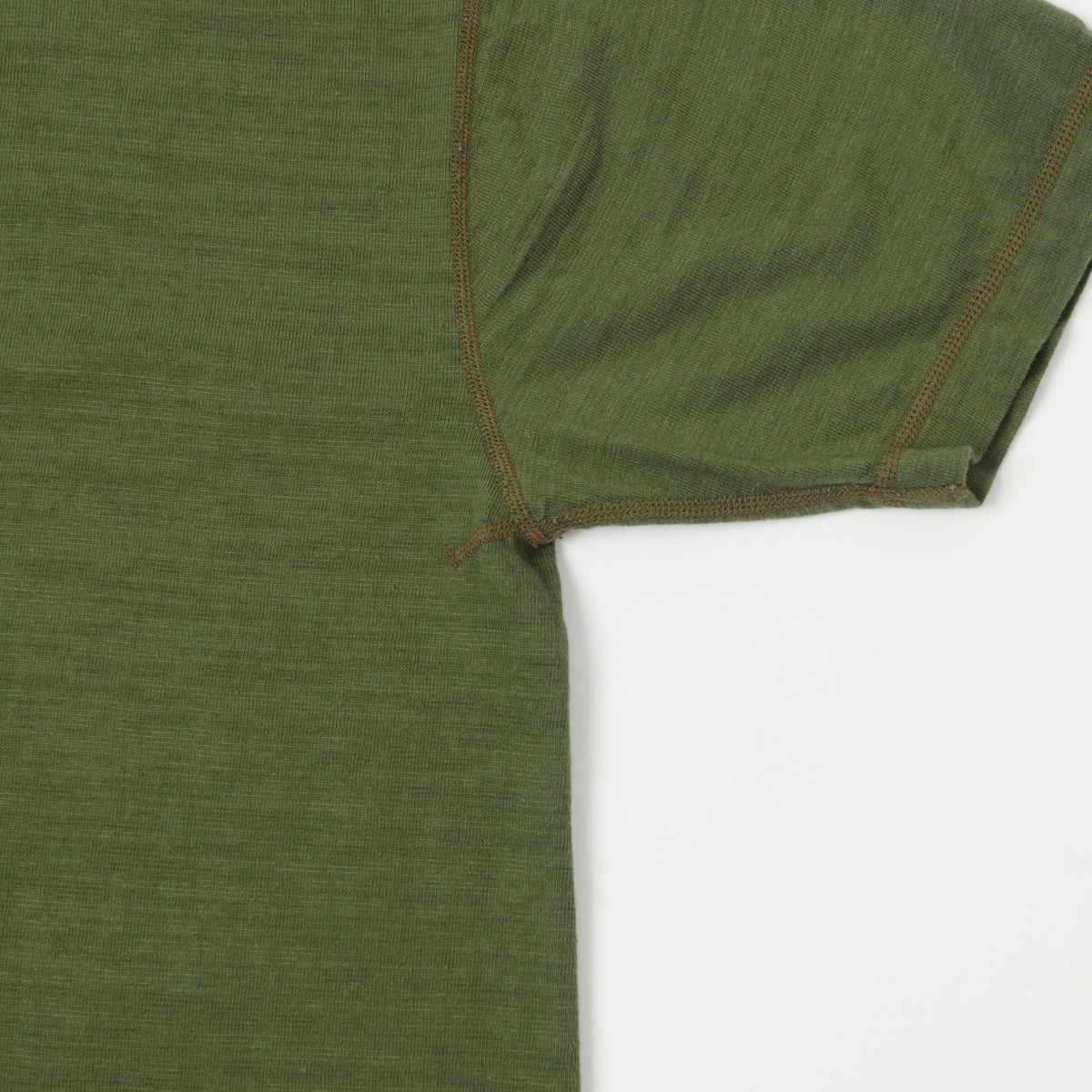 Buzz Rickson's Slub Henley T-Shirt - Olive
