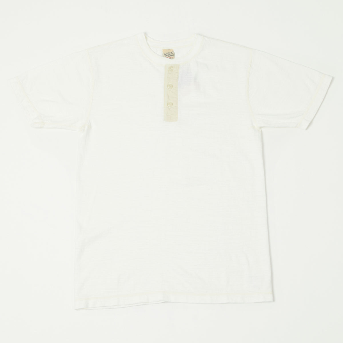 Buzz Rickson's Slub Henley T-Shirt - White