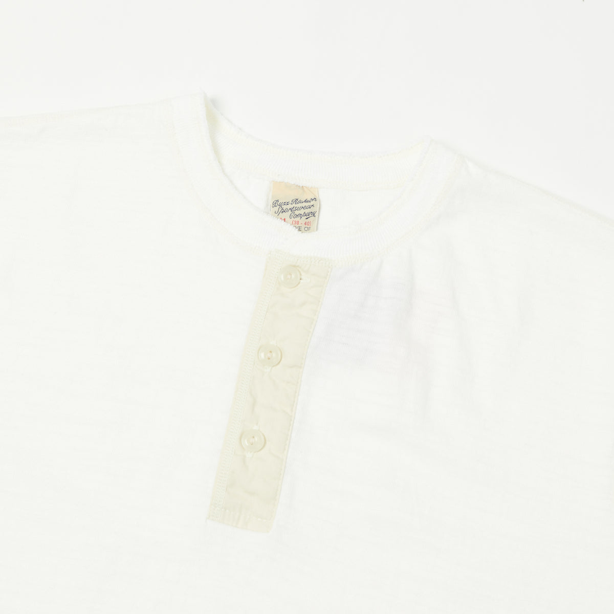 Buzz Rickson's Slub Henley T-Shirt - White
