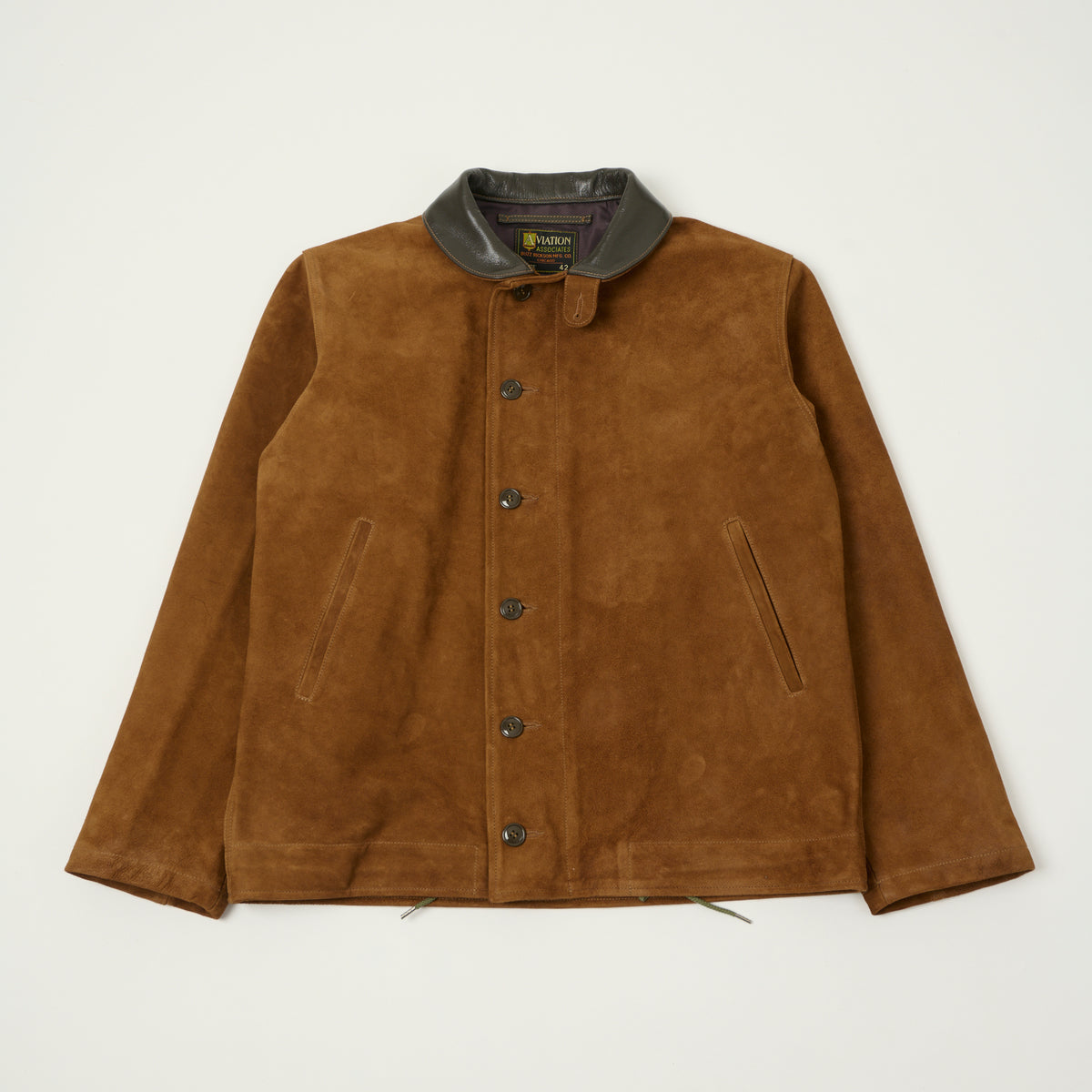 Buzz Rickson's ‘Aviation Associates’ Horsehide Civilian Model N-1 Deck Jacket - Brown
