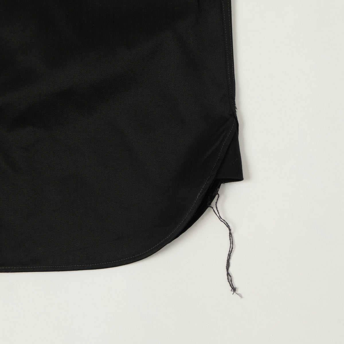 Buzz Rickson's Open Pocket Short Sleeve Herringbone Work Shirt - Black