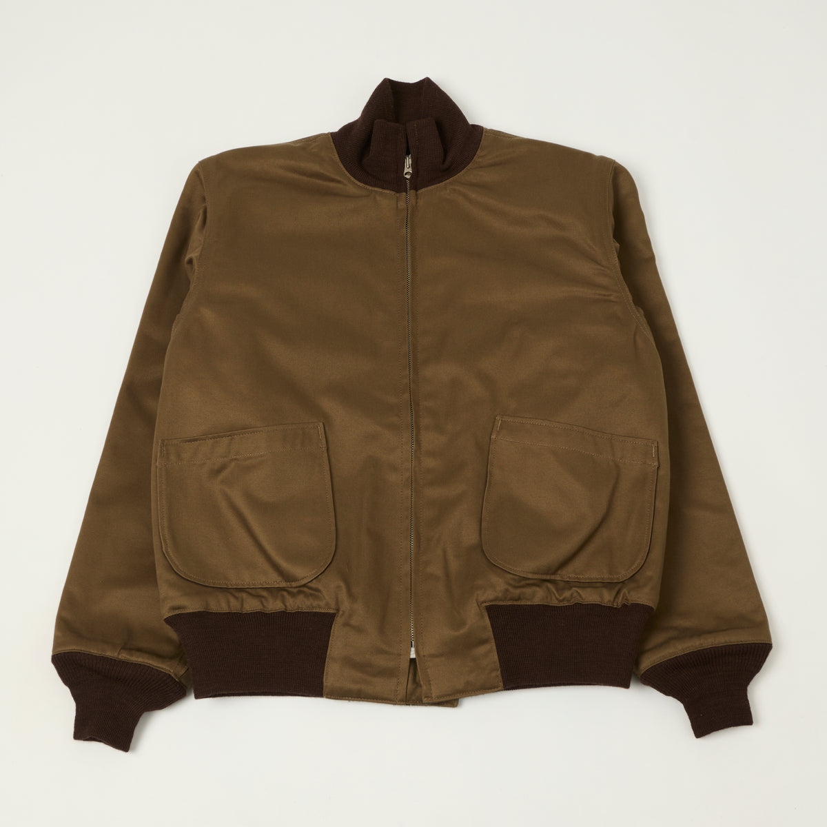 Buzz Rickson's U.S. Navy Zip Through Deck Jacket - Tankers Brown