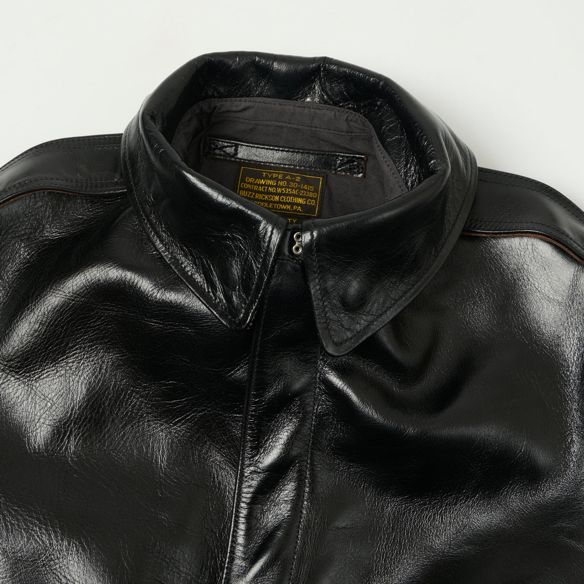 Buzz Rickson's x William Gibson A-2 Rough Wear Leather Flight Jacket - Black