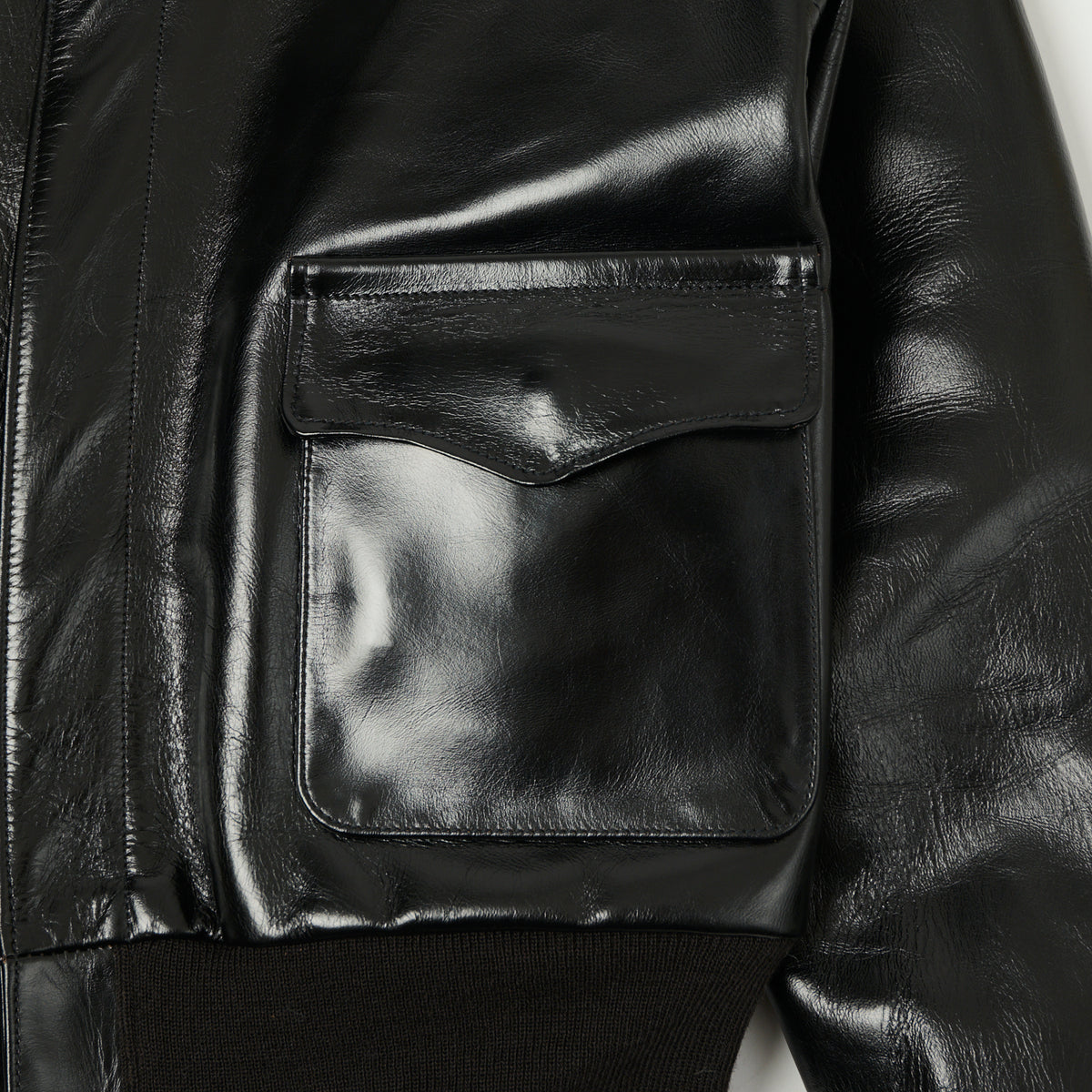 Buzz Rickson's x William Gibson A-2 Rough Wear Leather Flight Jacket - Black