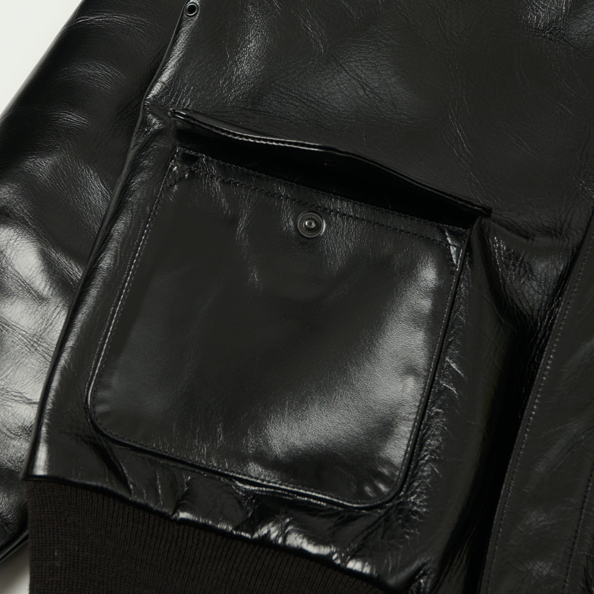 Buzz Rickson's x William Gibson A-2 Rough Wear Leather Flight Jacket - Black