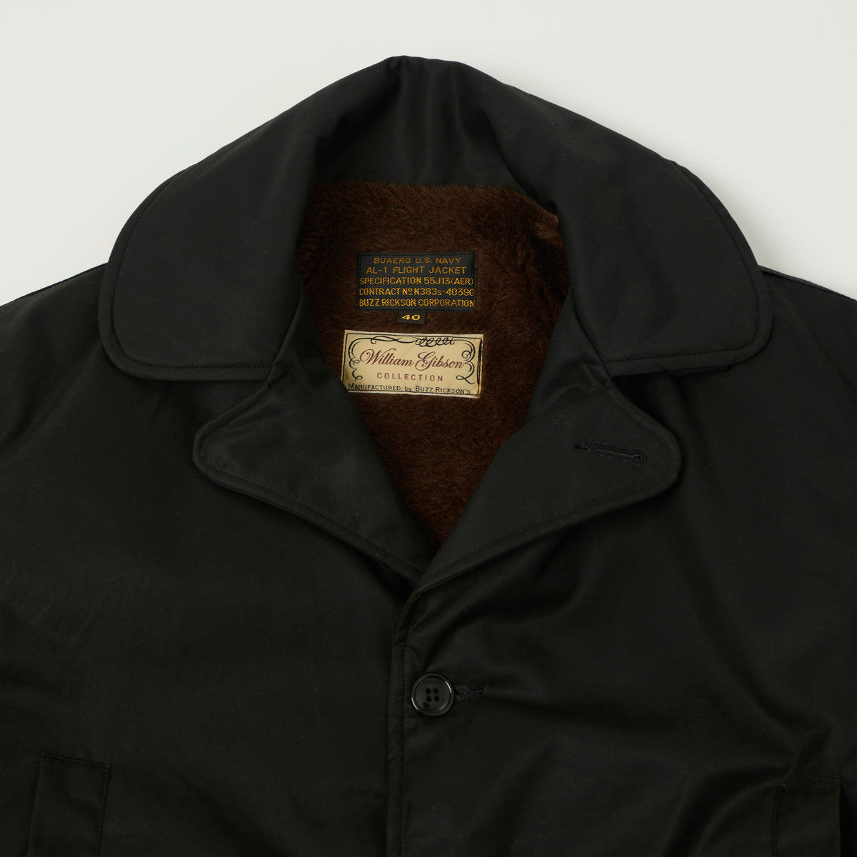 Buzz Rickson's William Gibson U.S. Navy AL-1 Flight Jacket - Black