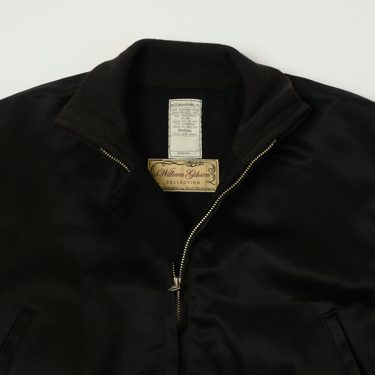 Buzz Rickson's William Gibson U.S. Army Tanker Jacket - Black