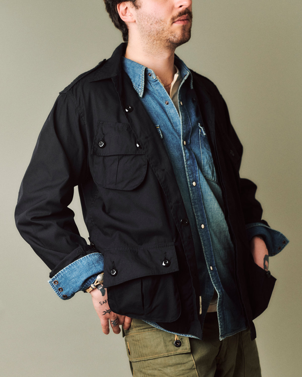 Buzz Rickson's x William Gibson U.S. Army Tropical Combat Jacket - Black