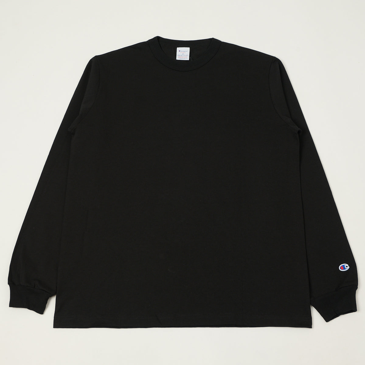 Champion Made in USA Long Sleeve Crewneck T-Shirt - Black