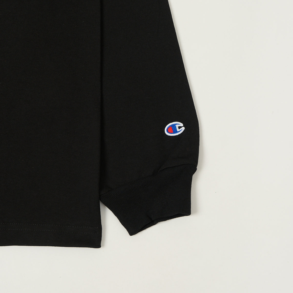 Champion Made in USA Long Sleeve Crewneck T-Shirt - Black