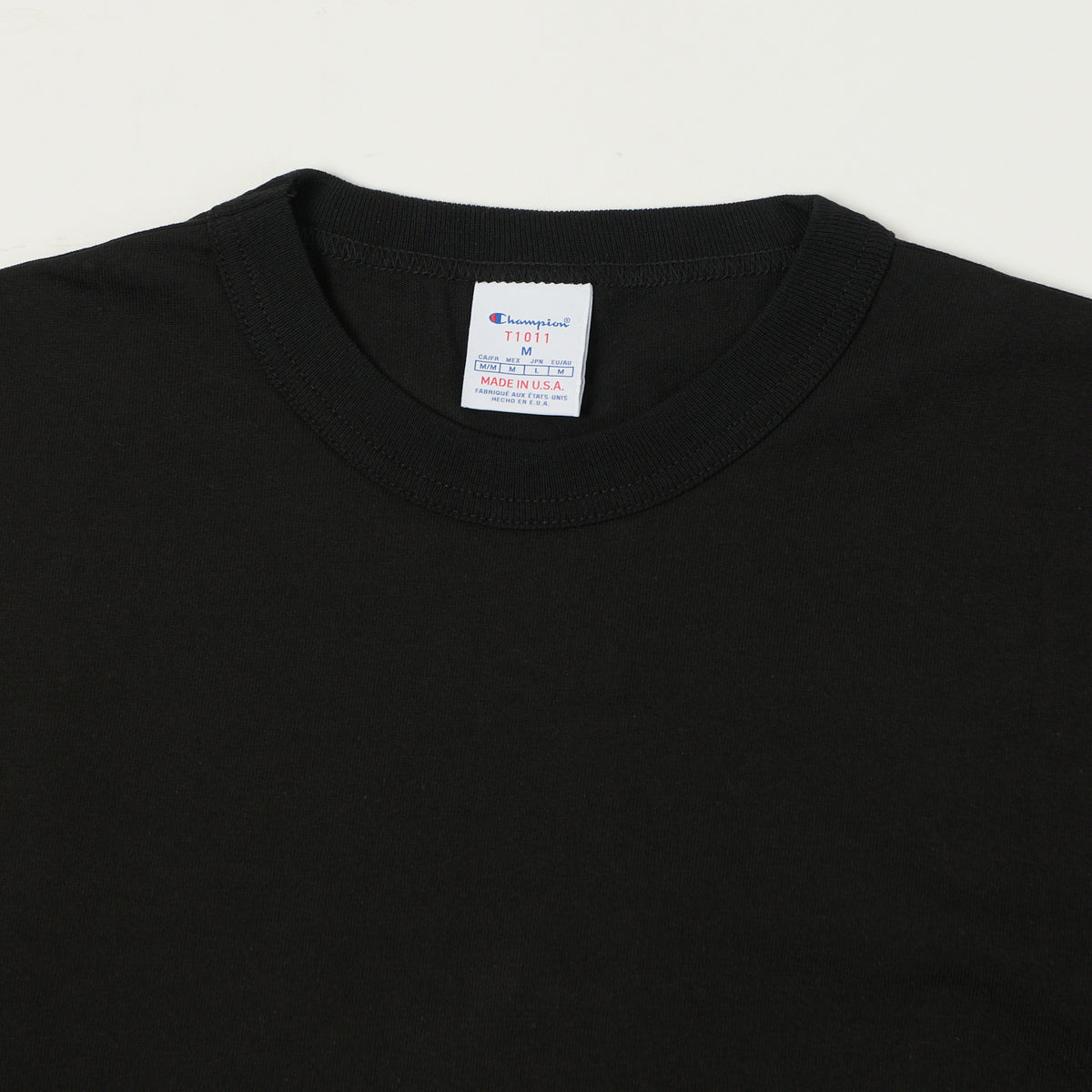 Champion Made in USA Long Sleeve Crewneck T-Shirt - Black