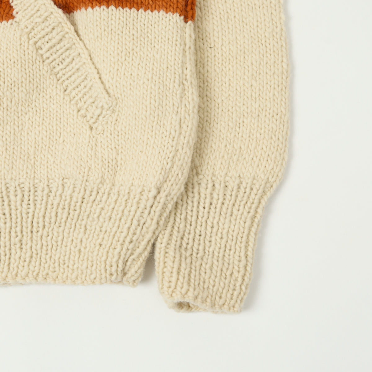 Chamula Merino Wool Multi Stripe Zip Through Cardigan - Ivory/Multi