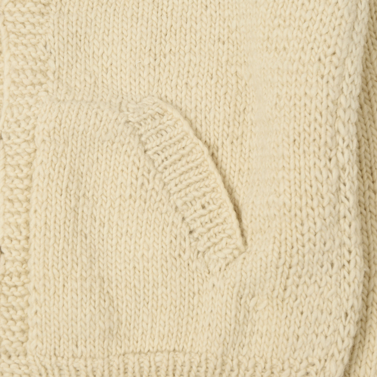 Chamula Merino Wool Shawl Collar Button Up Cardigan - Ivory