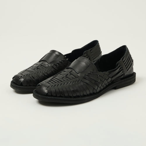 Chamula Brasilia Woven Huarache Shoe - Black